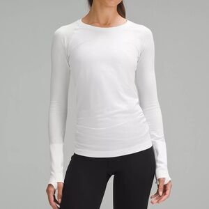 White Lululemon Long Sleeve Swiftly Tech